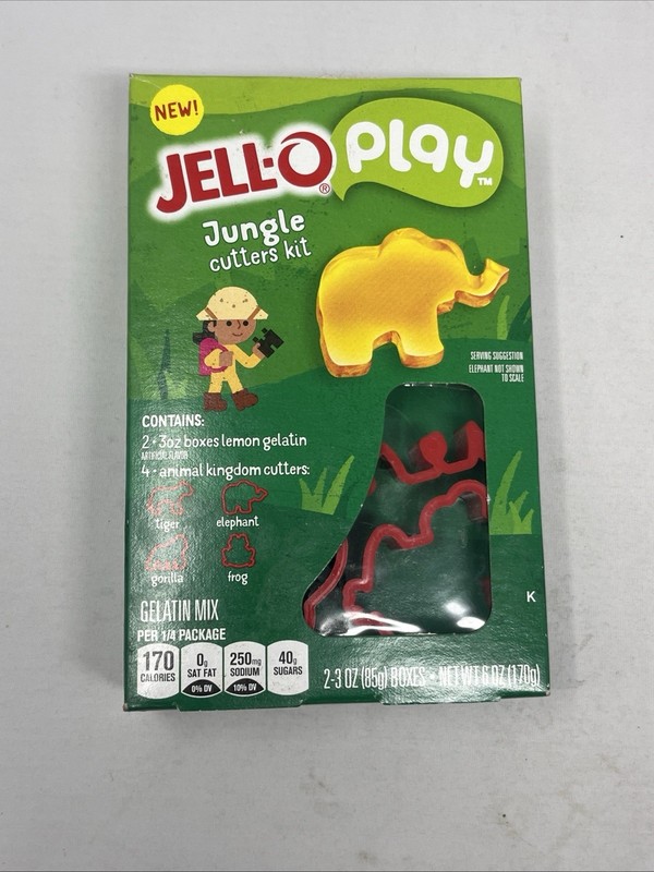 Jelll-O Play Jigglers Jungle Cutters Kit -Set of 4 Animal Kingdom Cookie Cutters