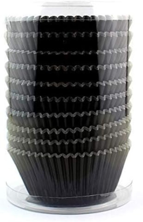 Elegant Black Foil Cupcake Liners - 200 Count for Stylish Baking & Celebrations gallery