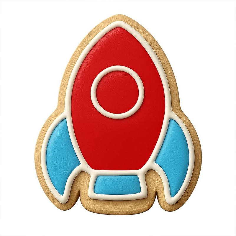 Classic Spaceship Cookie Cutter & Stamp - 4x3 gallery