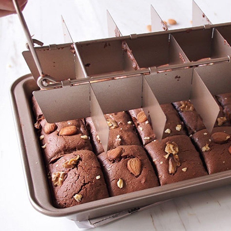 Non Brownie Pan with Removable Dividers Chocolate Cake Baking Tray Kitchen gallery
