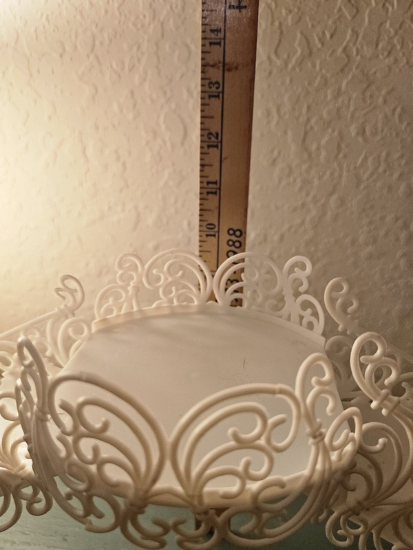 Vintage 1983 Wilton 3 Piece Cake Stairs & Platform, Scrolled Lattice Design-Very gallery