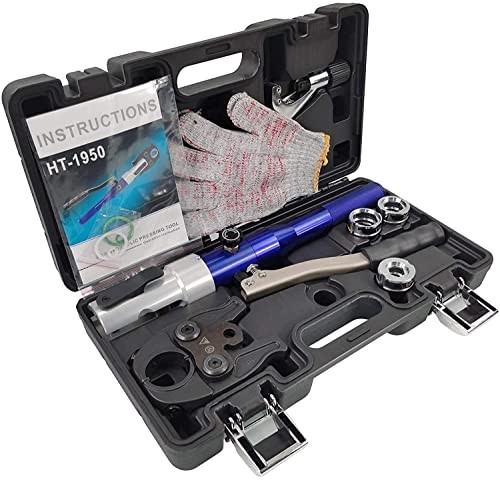 Copper Tube Fittings Hydraulic Pipe Crimping Tool with 1/2 inch,3/4 inch and gallery