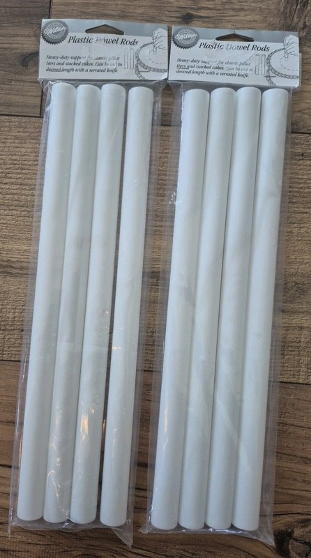 Wilton Cake Deco 2x4 12 3/8 Long Dowel Rods 2x4 pc 3+5+7 Inch Grecian Pillars gallery