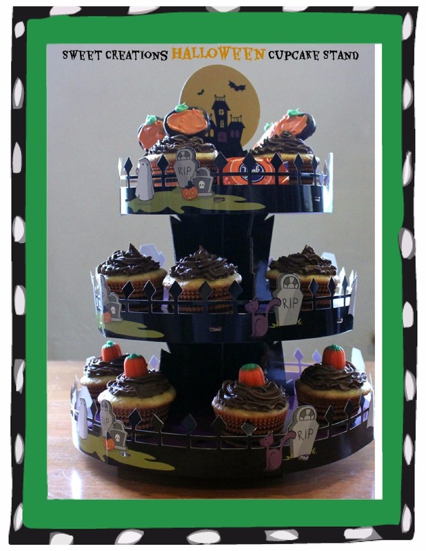 Halloween Cupcake Stand, Good Cook Sweet Creations Graveyard Scene - Lot of 2 gallery
