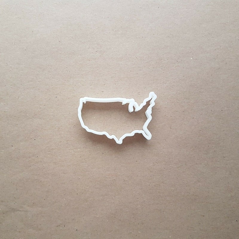 USA America Map States Shape Cookie Cutter Dough Biscuit Pastry Fondant Stamp gallery