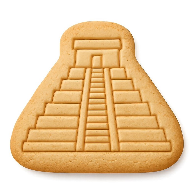 Mayan Pyramid Cookie Cutter & Stamp, Fondant & Clay Cutter – 4×3.6″