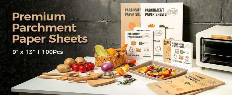 9x13 Unbleached Parchment Paper Sheets for Baking, Precut Brown Parchment gallery