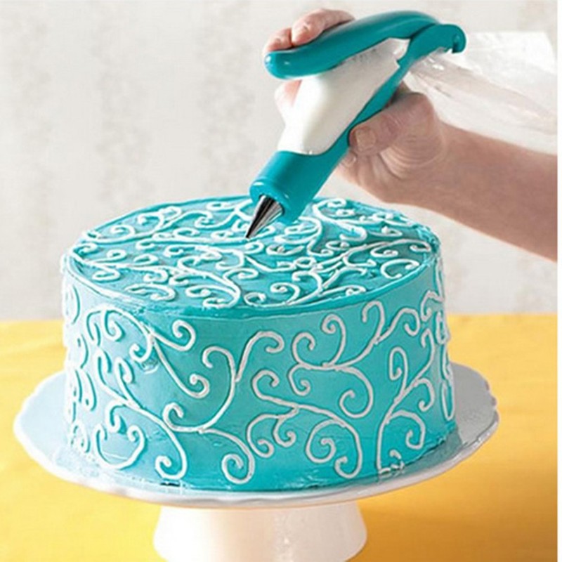 6 Pcs Cake Decorating Pen Tool Kit Icing Piping Nozzles Bags for Party Cakes gallery