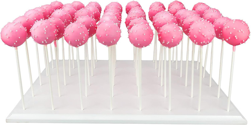 Cake Pop Stand Display – 48 Count Wood Lollipop Holder, Candy or Sucker Stand fo