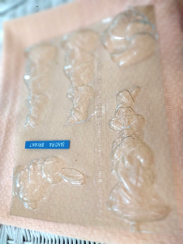 MOLDS - CANDY - FOUR SHEETS - 15 TOTAL MOLDS - RABBIT, BUNNY, BUG BUNNY, SUCKERS gallery
