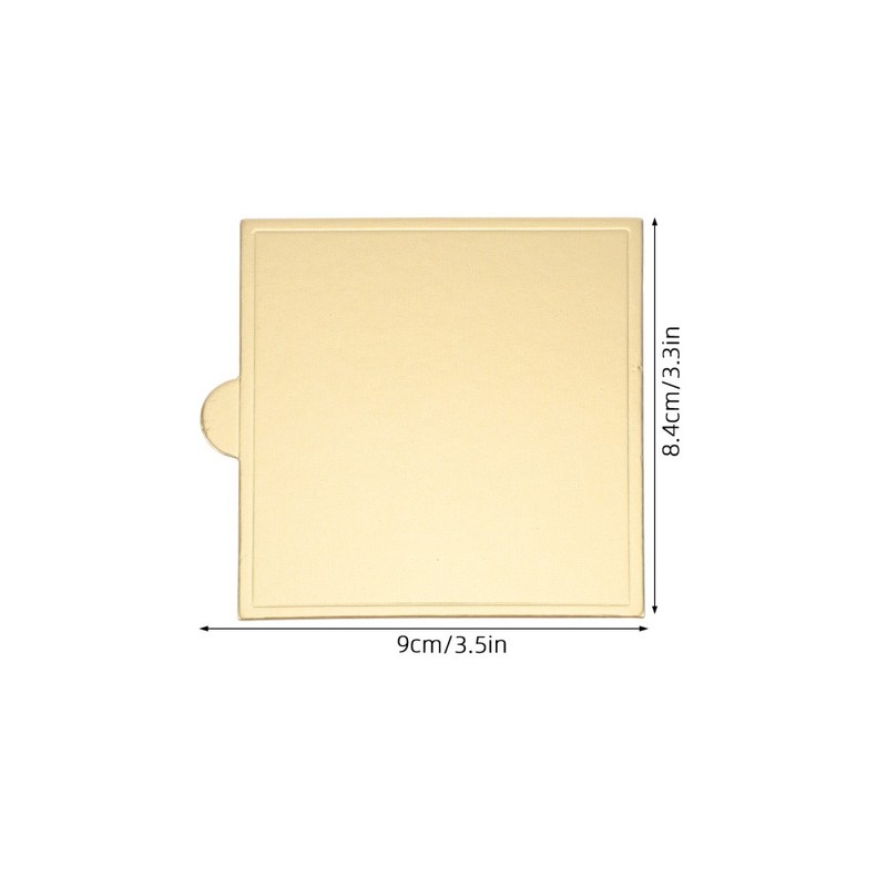 200pcs Cardboard Cake Base, 3.5" Square Dessert Serving Plate, Mousse Display gallery