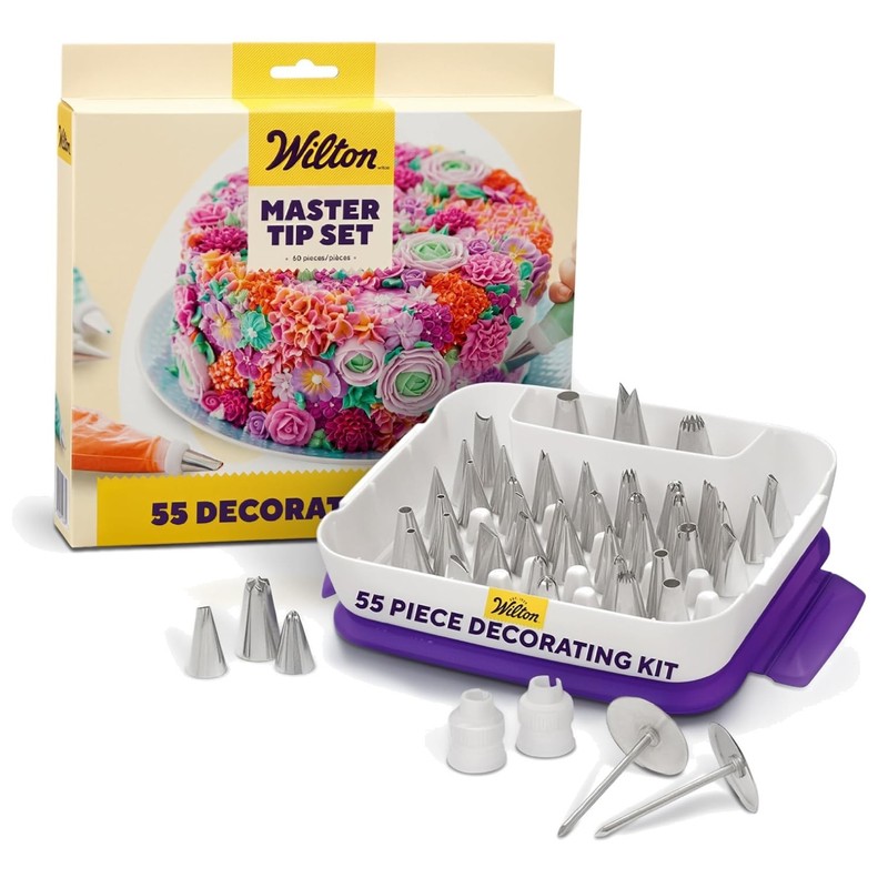 Stainless Steel Cupcake Decorating Kit with Storage Case