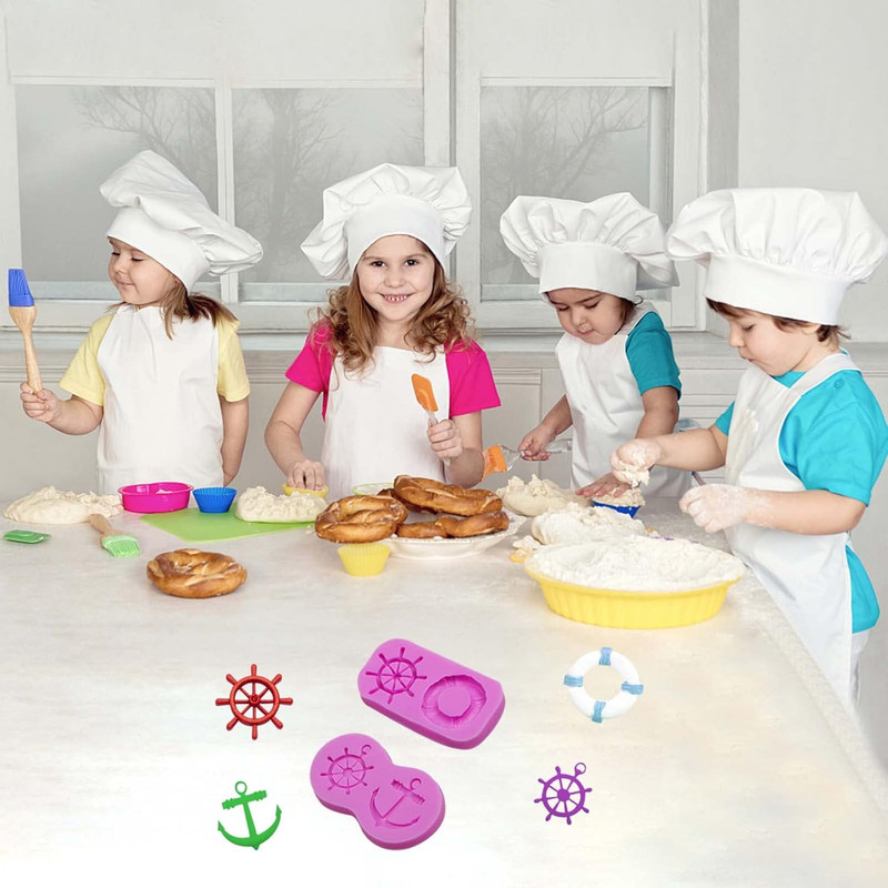 Anchor Silicone Fondant Molds, Rudder Lifebuoy Chocolate Molds for Seafaring The gallery