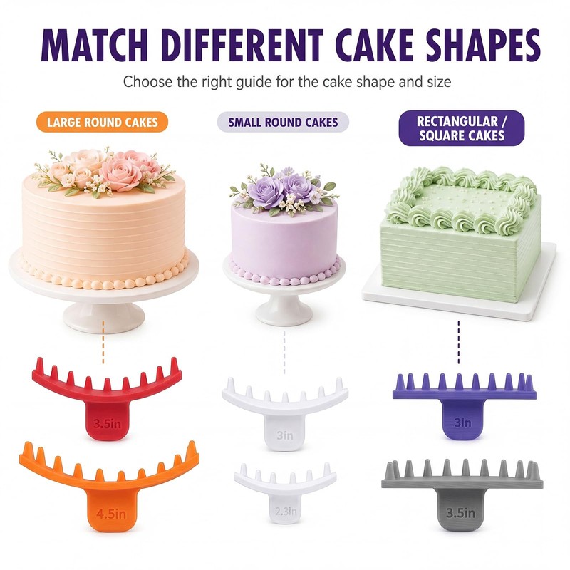 6 Pcs Cake Arch Guide Tool Cake Decoration Tools Swag Marker Tool Piping Guid... gallery
