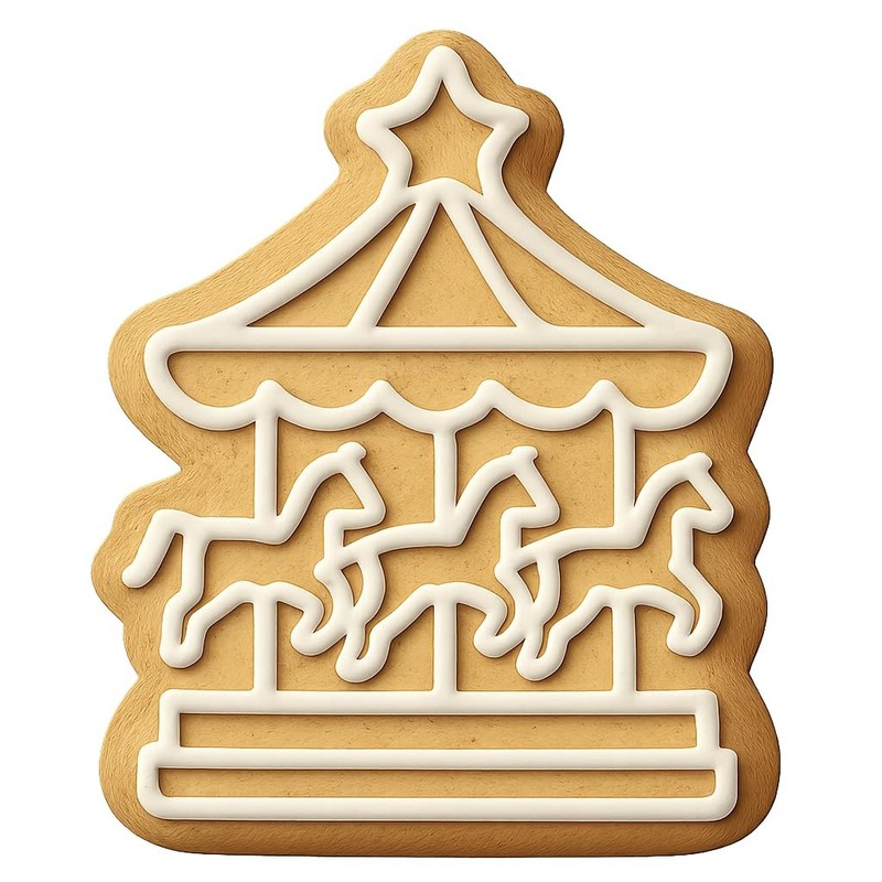 Enchanted Carousel Cookie Cutter & Stamp, Fondant & Clay - 3.1x4 gallery