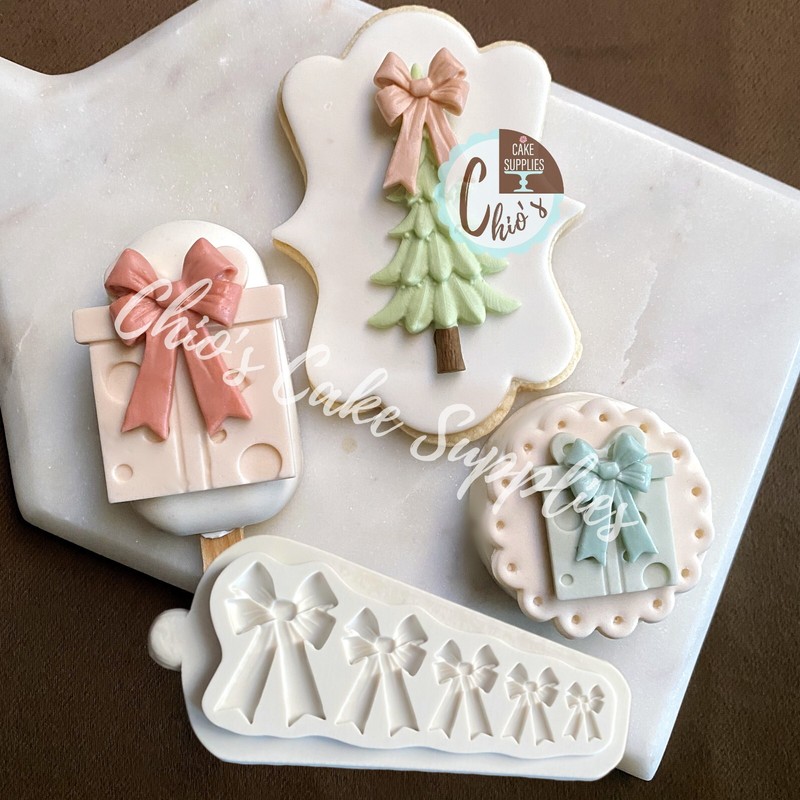 Bow Silicone Mold, 5 different sizes gallery