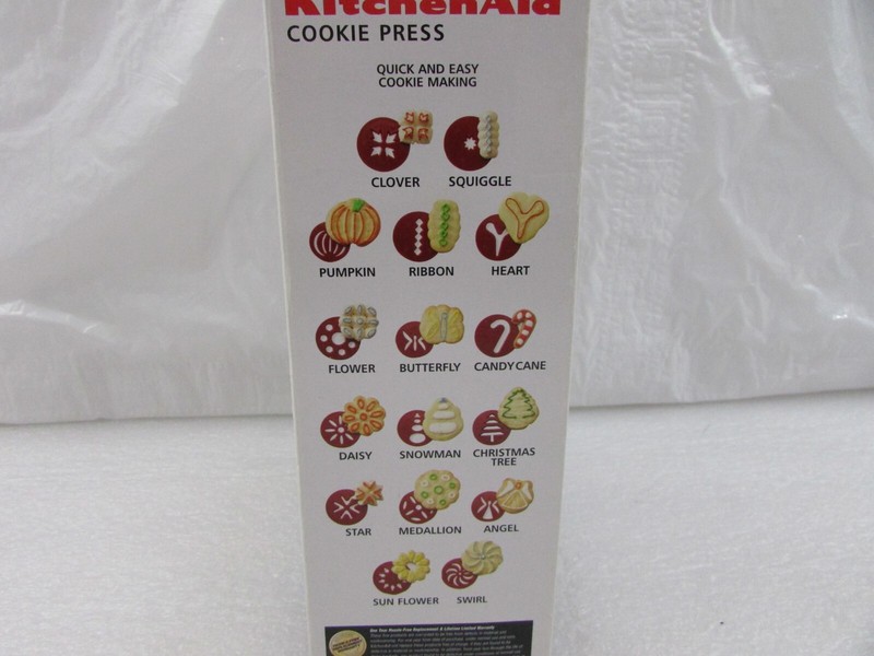 Red Kitchen Aid 16 Disc Designs Cookie Press ~ Multi-Holiday ~ Soft Handle gallery