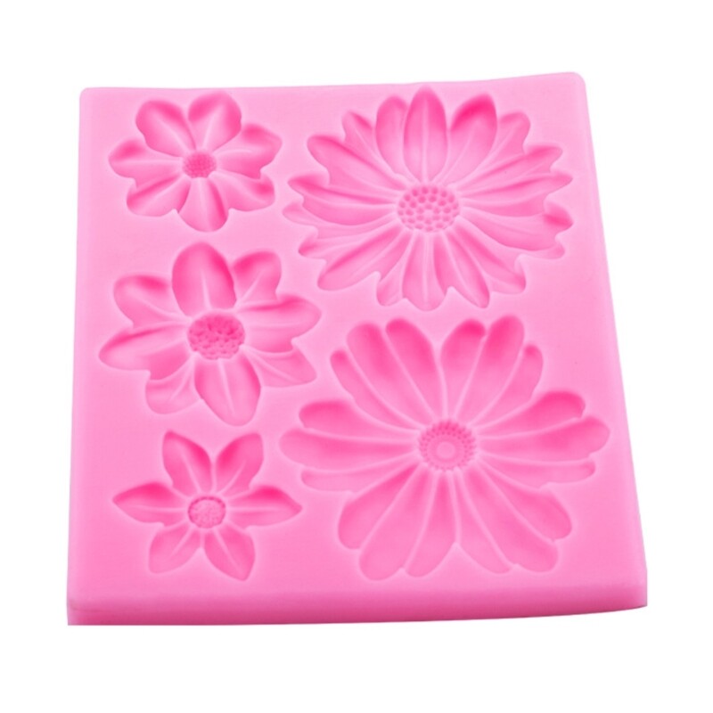 Daisy Shape Silicone Flexible Grade Mould Clay Resin Ceramics Candy gallery