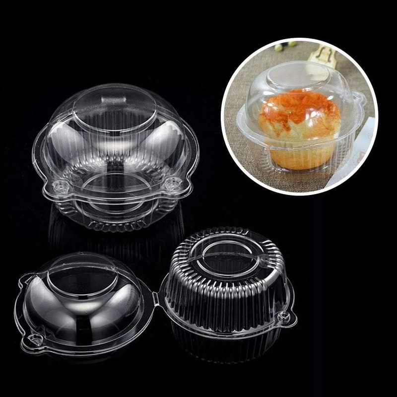 Cupcake Holders Individual Cupcake Containers Disposable Clear Plastic Sin 50 PC gallery