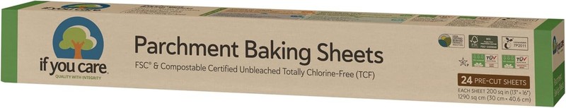 Parchment Paper Baking Sheets – 3 Pack of 24-Count Precut Liners Unbleached