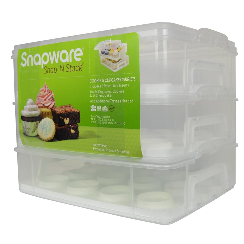 Snapware (2-Layer, 24 Cupcakes Plastic Detachable Cupcake Carrier Storage Con... gallery