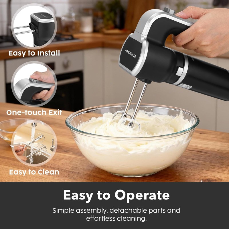 2-In-1 Hand Mixer Immersion Blender Handheld, Portable Hand Blender Mixer wit... gallery