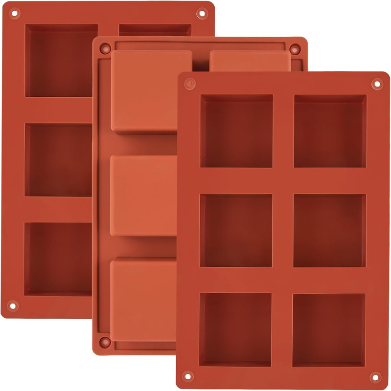 JOERSH Square Cake Silicone Molds | 2" X 2" X 1" Chocolate Molds for Brownie Bit gallery