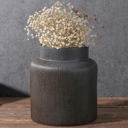 Rustic Vases for Decor,6.7 inch Farmhouse Ceramic Vase for Flowers,Vintage gallery