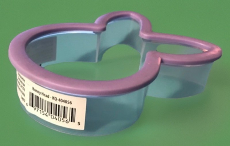 Easter or Spring Celebrations Gripper Cutter Purple Bunny Head Cookie Cutter gallery