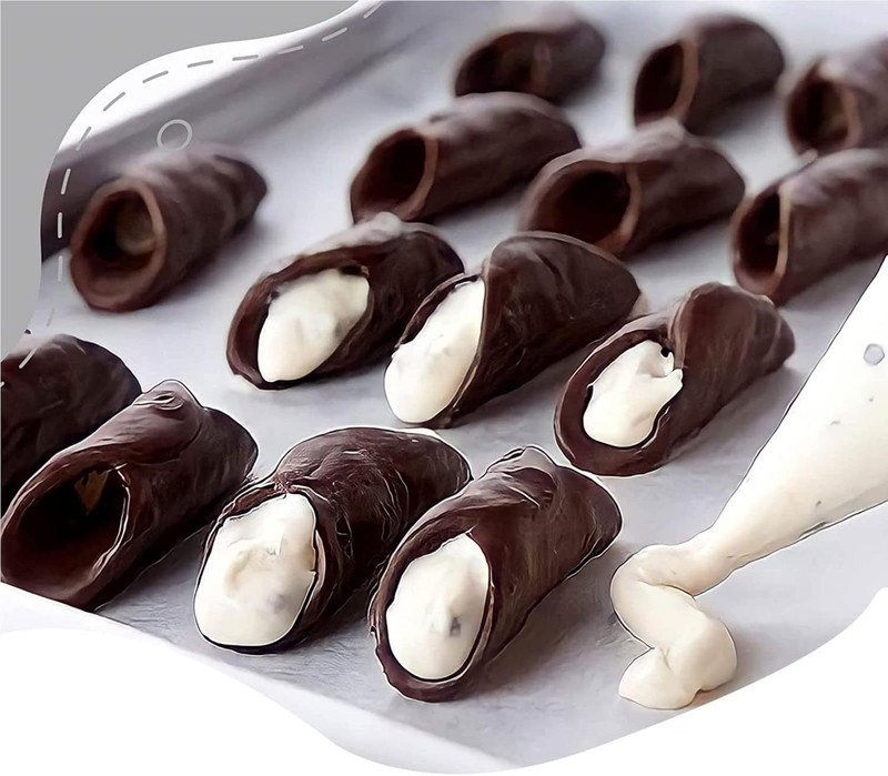 Non-Stick Cream Cannoli Tubes, 19 Pcs Stainless Steel Cream Horn Molds Baking C gallery