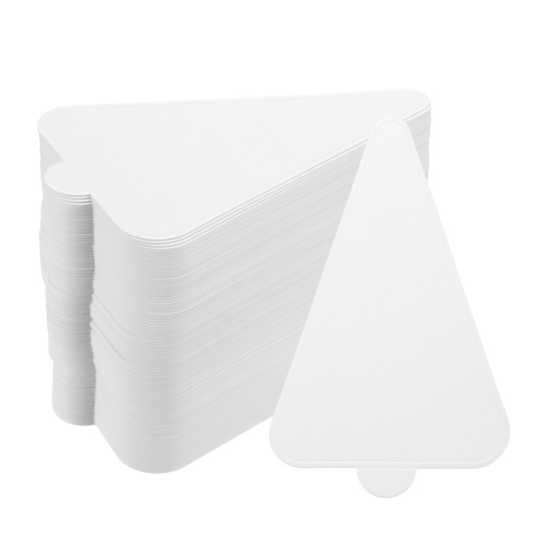 100pcs Mini Cake Boards, Mousse Cake Cardboards Triangle Cake Bases (White)