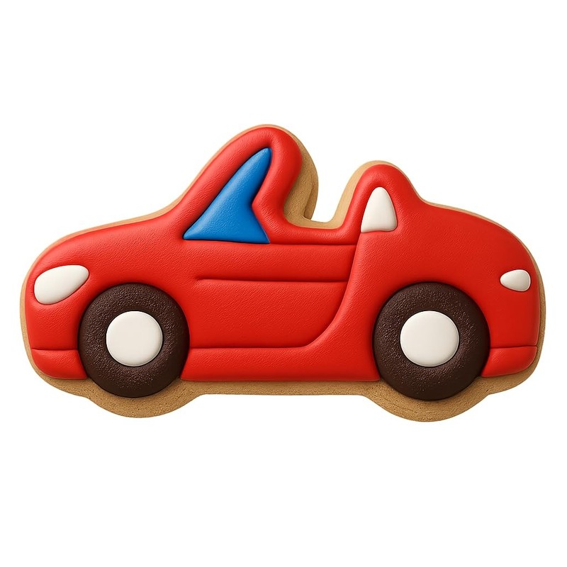 Convertible Sports Car Cookie Cutter & Stamp – 2.7×4″ Fun Party Design