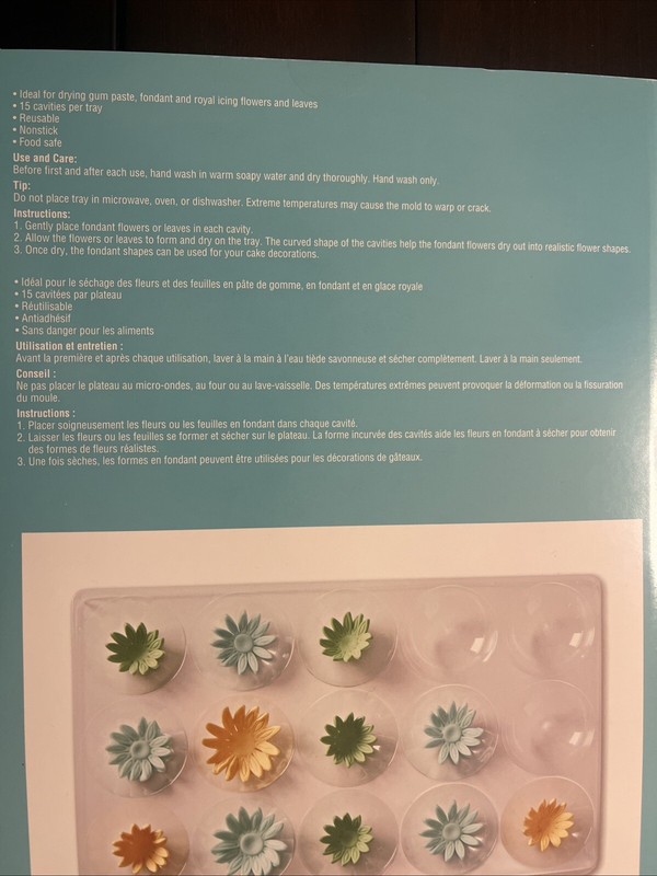 2 Pack/30 Cavity Sugar Flower Drying Mold Fondant Shaping Tray Plastic Cake D... gallery