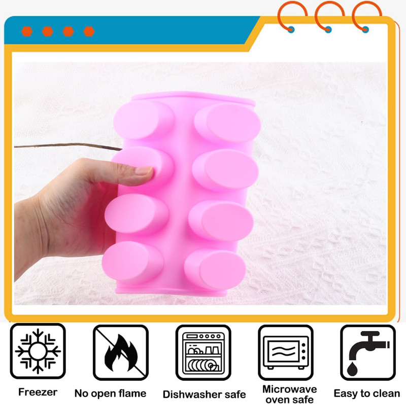 16 Cavity Oval Silicone Chocolate Molds for Chocolate Biscuit gallery