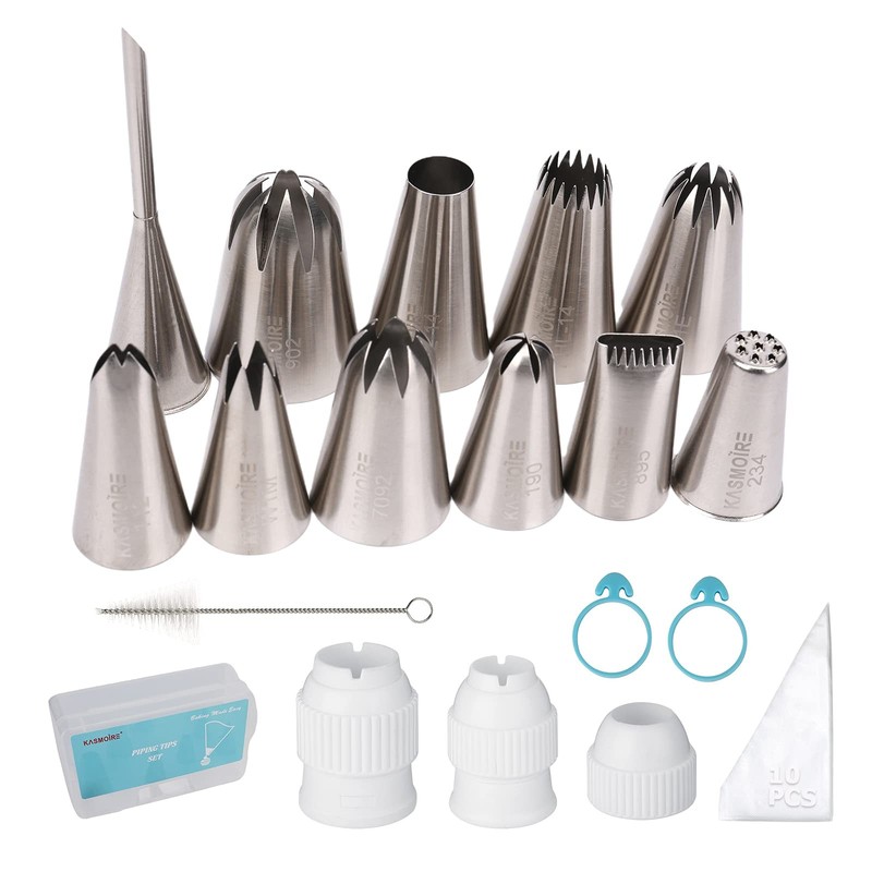 11 PCS Extra Large Piping Tip Set Stainless Steel Cake Decorating Icing Nozzles