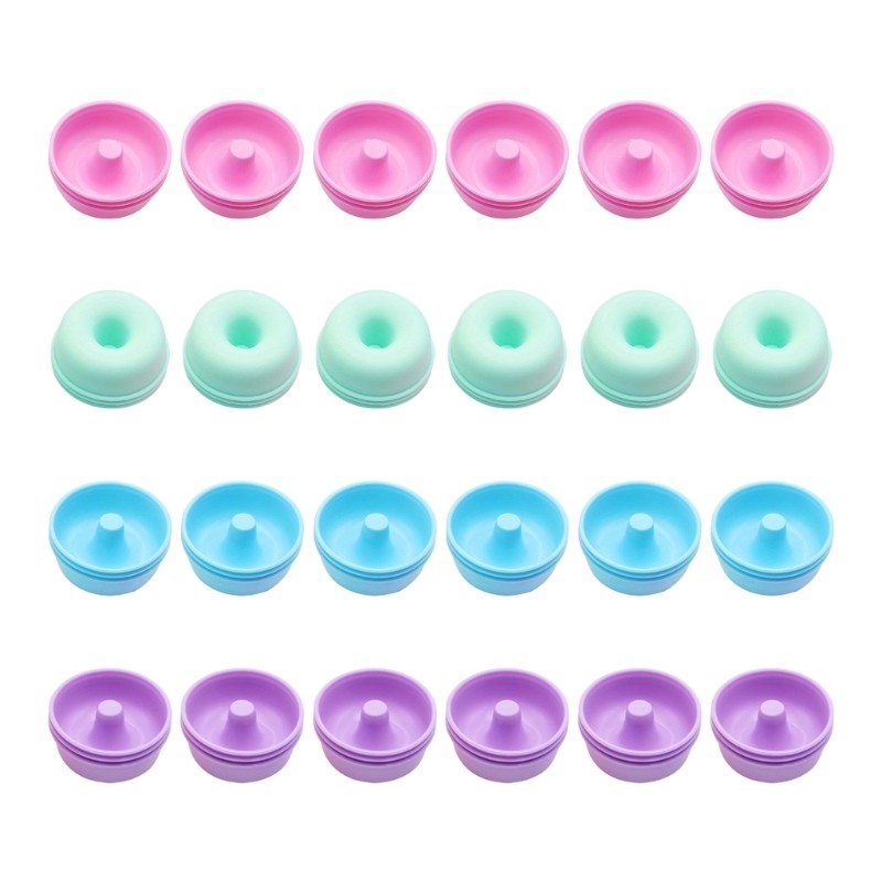 24pc Reusable Silicone Muffin Pan Liners Oven Proof Molds for Home Baking Needs