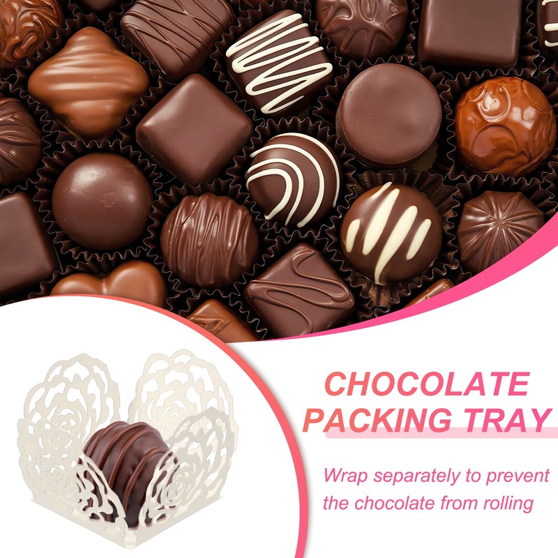 25 PCS Truffle Wrapper 4 Inch Square Cupcake Liner Baking Paper Beige gallery