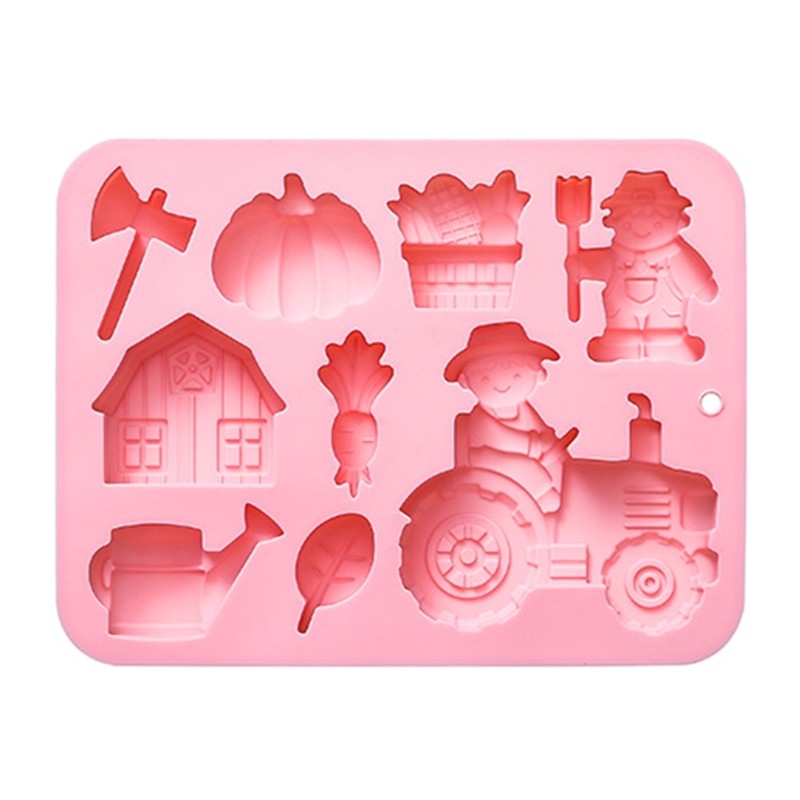 9 Cavity Farm Theme Silicone Molds For Baking Chocolate Dessert Cake Mould gallery