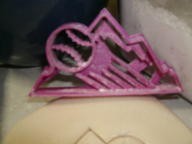 COLORADO ROCKIES MLB TEAM ROCKY MOUNTAIN LOGO BASEBALL COOKIE CUTTER USA PR1236 gallery