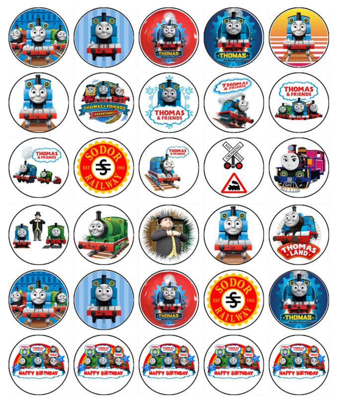 Thomas The Tank Engine Edible Wafer Cake & Cupcake Toppers - Birthday Decoration gallery