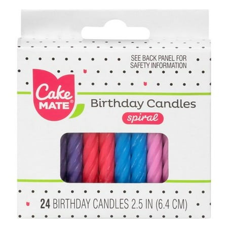 Cake Mate – Spiral Party Candles 24 ct 1 pack