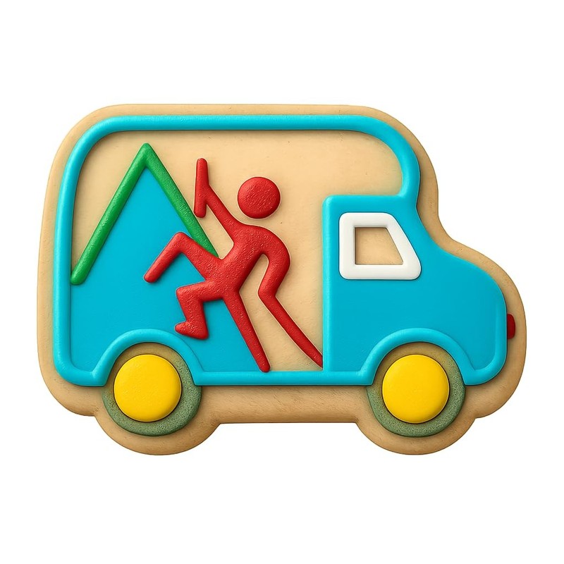Rock Climber�s Van Cookie Cutter & Stamp, Fondant & Clay - 4x3.2 gallery