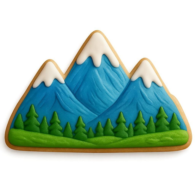 Mountains Cookie Cutter - 4.25 x 2.25 inches (Random Color) gallery
