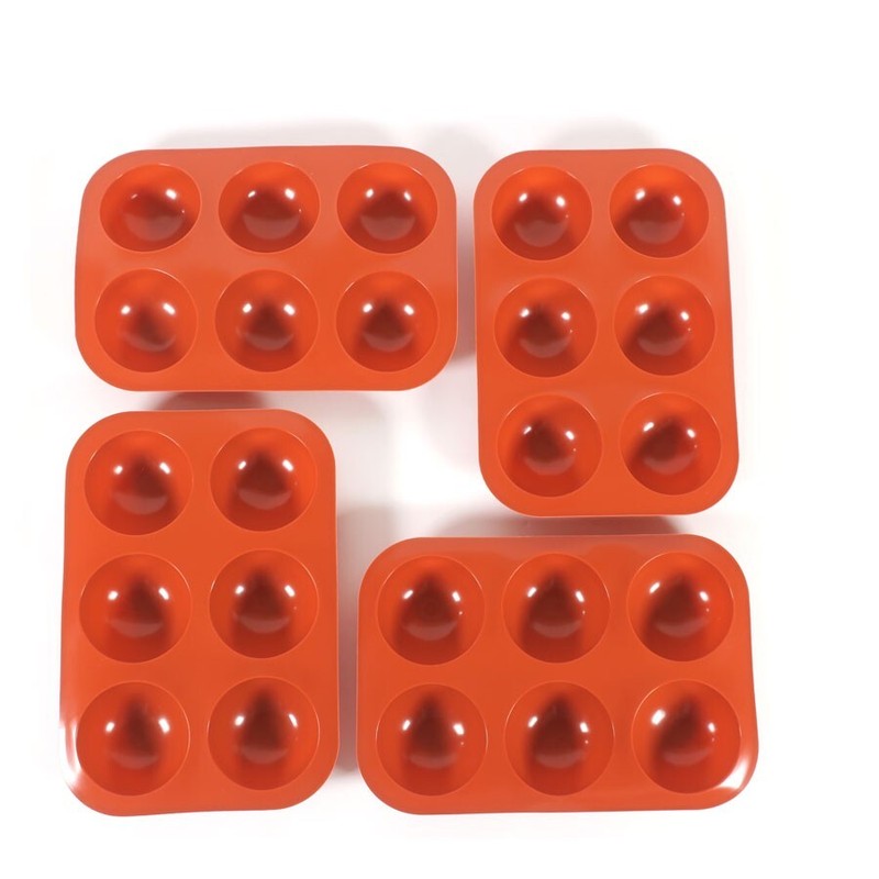 Silicone Sphere Mold- Hot Chocolate Bomb,Dog Treat Molds,Oven,Freezer Safe-LOT 4