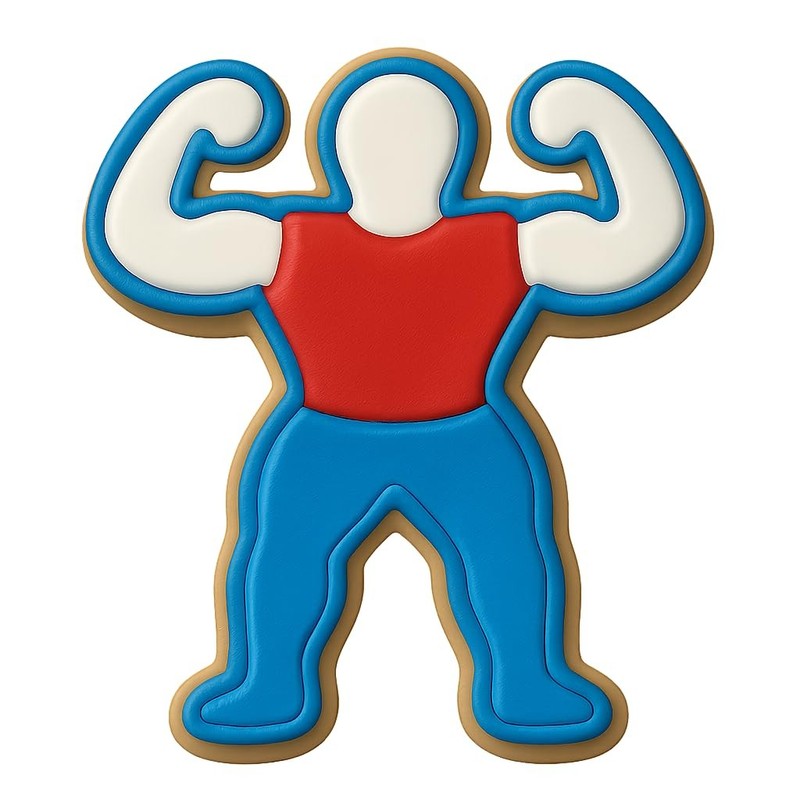 Bodybuilder Pose Cookie Cutter & Stamp, Fondant & Clay - 3x4 gallery