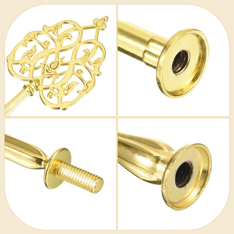 2 Set Cake Tray Stand Handle Plate Hardware Fitting 3-Tiers New Crown Gold gallery