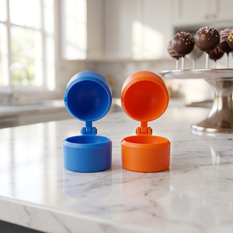2Pcs Plastic Baking Molds Round Cake Pop Mold Set with Pusher for Messfree Use gallery