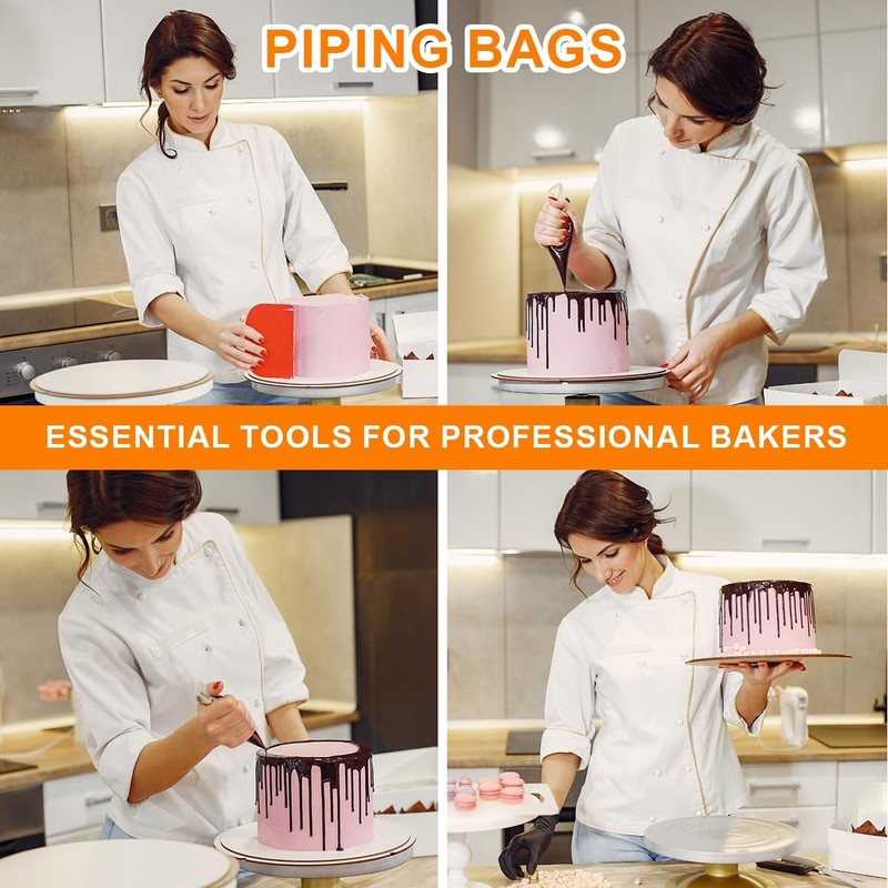 Piping Bags, 50pcs 12 Inch Anti Burst Disposable Cake Decorating Bags,Non-Sli... gallery
