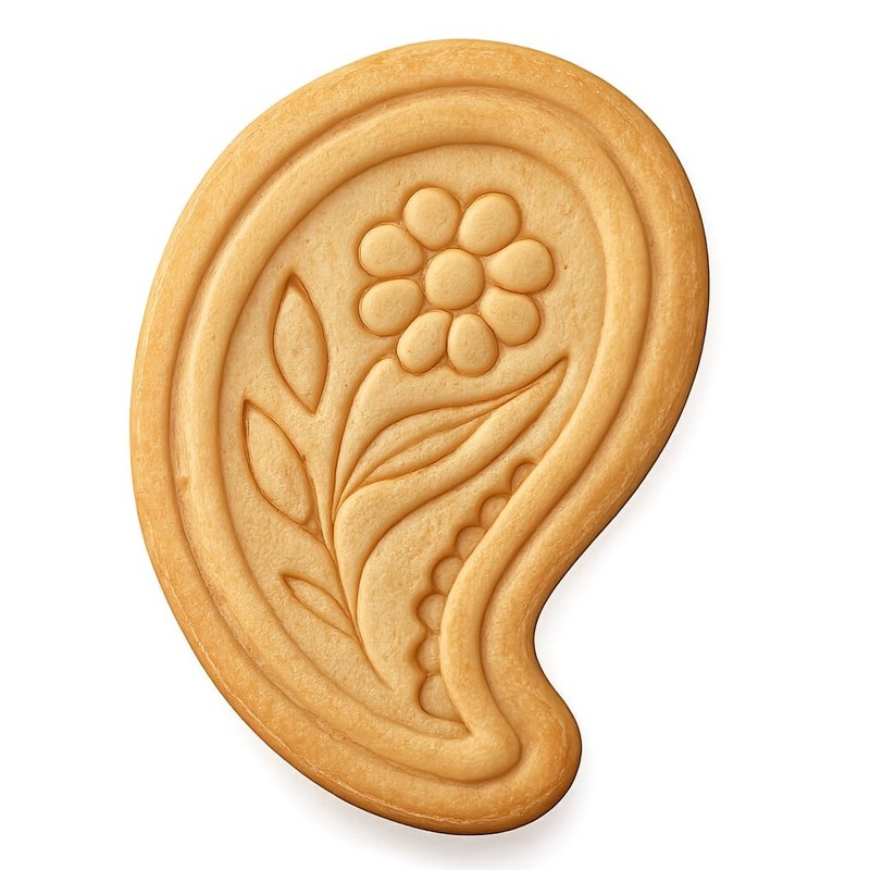 Paisley Boho Cookie Cutter & Stamp, Fondant & Clay – 4×3