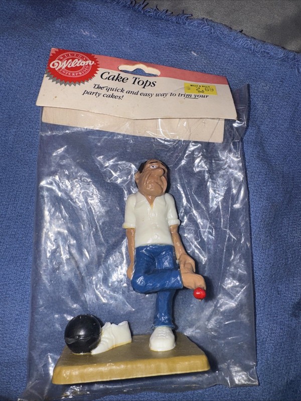 Vintage 1983 Wilton “Bumbling Bowler” Cake Topper New Made in Hong Kong